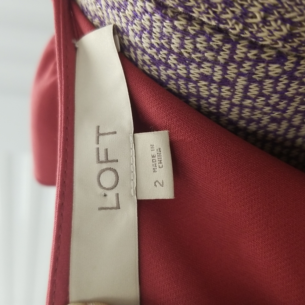 Loft Ruffled Sleeved V neck Dress - Picture 6 of 8